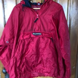 Vtg Quarter Zip Pullover Kangaroo Pouch Jacket